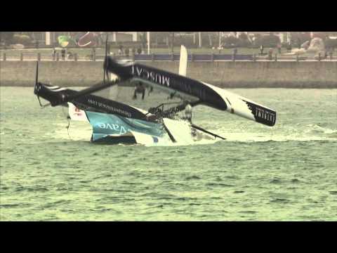 Qingdao, Day 3 - DRAMATIC CAPSIZE FOR THE WAVE, MUSCAT