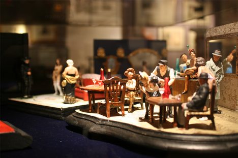 A miniature erotic scene at the museum