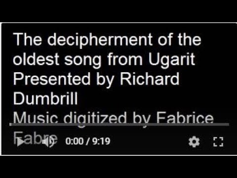 Music from Ugarit - Echo from the past: Dumbrill explains his method.