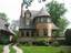 The Walter Gale House (1893) is Queen Anne in style yet features window bands and a cantilevered porch roof which hint at Wright's developing aesthetics