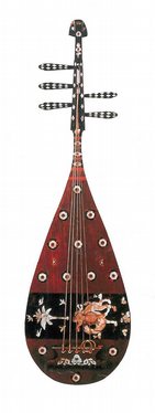 A five-stringed pipa (wuxian) from the Tang Dynasty