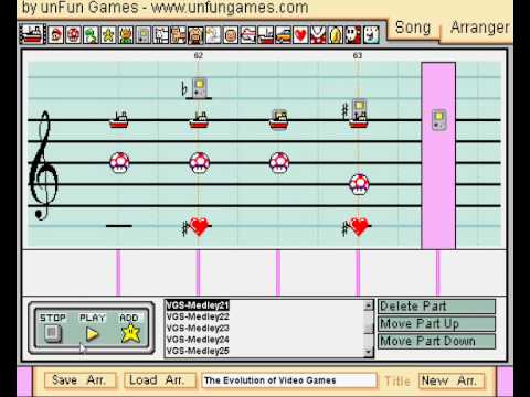 Evolution of Video Games Epic Medley (Music from 22 video games) Made on Mario Paint Composer