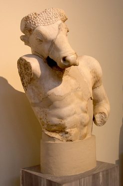 Minotaur bust, (National Archaeological Museum of Athens)