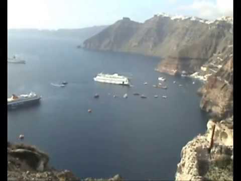 Sinking Cruise Ship - Santorini (Repost - new footage)