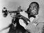 Trumpeter, bandleader and singer Louis Armstrong was a much-imitated innovator of early jazz