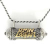  Silver Mezuzah Necklace with Kabbalistic Parchments - Shema Israel (Ancient Script)