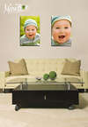 Two 30x45cm Stretched Photo Canvas