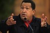 Venezuela's President Hugo Chavez speaks during a press conference at the Miraflores Palace in Caracas, Thursday, Feb. 25, 2010.