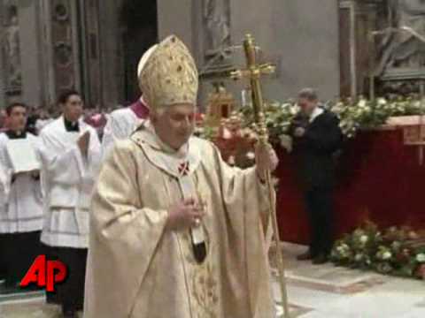 Raw Video: Pope Knocked Down at Christmas Mass