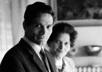 Pier Paolo Pasolini with his mother Susanna (Colussi) Pasolini.