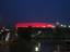 For Bayern home games the Allianz Arena is lit in red.