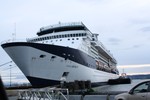 A Celebrity Infinity cruise ship is docked at the Ogden Point's Cruise Ship Terminal in Victoria, British Columbia, Canada on June 9, 2011.