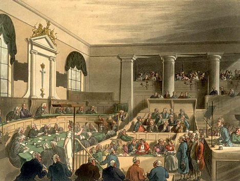 The Old Bailey in London (in 1808) was the venue for more than 100,000 criminal trials between 1674 and 1834, including all death penalty cases