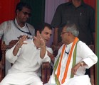 INDIA-RAHUL-GANDHI-PRANAB-MUKHERJEEIndia Congress Leader Rahul Gandhi and Pranab Mukherjee  in Kolkata in Eastern India City ------ WN/BHASKAR MALLICK