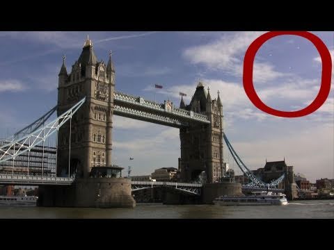 UFOs Over London Friday 2011 - UFO fleet over Tower Bridge London 6/24/2011