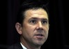 Australian cricket star Ricky Ponting of speaks during a press conference in Sydney, Australia, Tuesday, March 29, 2011. Ponting announced he was stepping down as captain of Australia's One Day International team and the Test team.