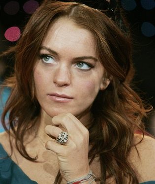 Actress Lindsay Lohan appears on MTV's Total Request Live, Monday, May 8, 2006, at MTV Times Square studios in New York. Lohan has two new movies, 