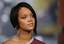 Singer Rihanna appears on stage during a taping of MTV's 