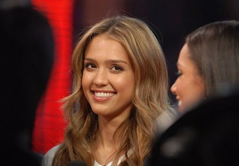 Actress Jessica Alba makes an appearance at MTV Studios in Times Square for MTV's 