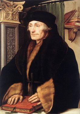 Portrait of Erasmus of Rotterdam, 1523. Oil and tempera on wood, National Gallery, London, on loan from Longford Castle