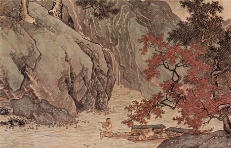 A Fisher in Autumn, by Tang Yin, 1523 AD. Classical Zhejiang School and Yuanti School declined. Wumen School became the most dominant school nation widely.