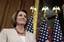 House Speaker Nancy Pelosi pauses during a news conference about the Obama administration first 100 days on Wednesday, April 29, 2009, in Washington