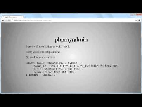 PHP Tutorials: MySQL Basics (Part 1/6)