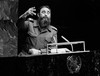 File - Fidel Castro Ruz, President of the Council of State and of the Council of Ministers of Cuba and current Chairman of the non-aligned States, paid a visit to United Nations Headquarters today and addressed the General Assembly, 12 October, 1979.