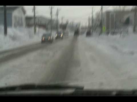 The winter storm in Shippagan,NB,Canada