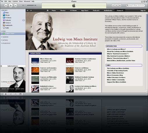 The Ludwig von Mises Institute on iTunes U