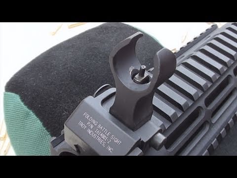 AR15 Carbine and Troy BUIS (Backup Iron Sights)