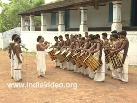 Panchari, Chenda, melam, drum, orchestra, percussion, Kerala, India