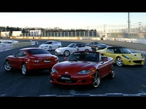 Light Weight FACE OFF - Elise vs MX-5 Coupe and the whole Miata Family - Best Motoring International