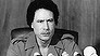 Col. Muammar A-Gaddafi, leader of the Libyan revolution met Hungarian and foreigh pressmen and answered their questions in Budapest on 23 Sept, 1981.