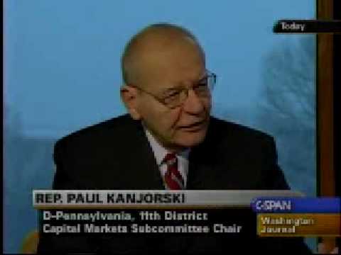 CSPAN Rep Paul Kanjorski Reviews the Bailout Situation