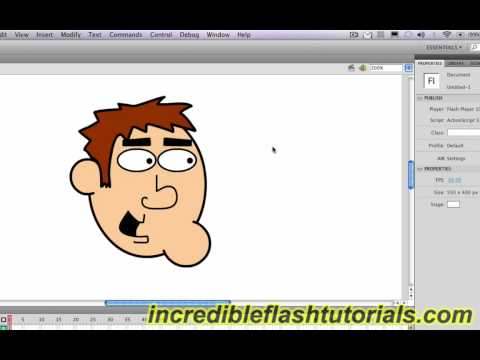 Adobe Flash Tutorial- How to Draw a Cartoon Character