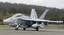 An EA-18G after landing at NAS Whidbey Island for the first time in April 2007