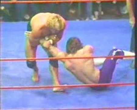 Rick Rude (purple tights) vs. Lance Von Erich, Part 1 of 2