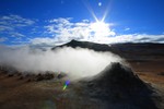 Fumerole at Námafjall, Iceland. A fumarole (Latin fumus, smoke) is an opening in Earth's (or any other astronomical body's) crust, often in the neighborhood of volcanoes, which emits steam and gases such as carbon dioxide, sulfur dioxide, hydrochloric acid, and hydrogen sulfide