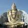 A statue of Shiva in yogic meditation.