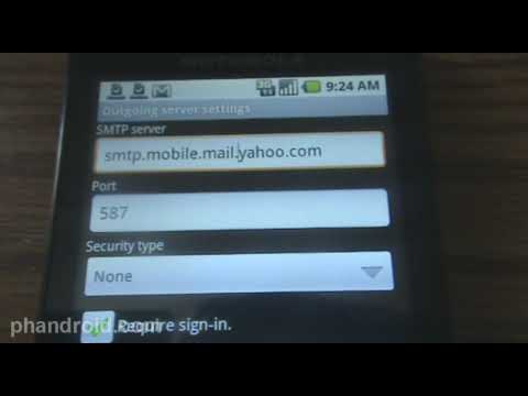 Motorola Droid: How To Setup Yahoo Email