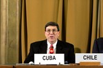 Bruno Rodríguez Parrilla, Minister for Foreign Affairs of Cuba, addresses the high-level segment of the 2011 Conference on Disarmament in Geneva, Switzerland.