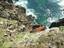 This is the remains of the shipwreck, Ranga, wrecked at Dunmore Head, Ireland in 1982.