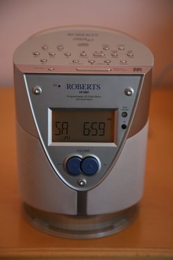 A Roberts CD/radio alarm clock