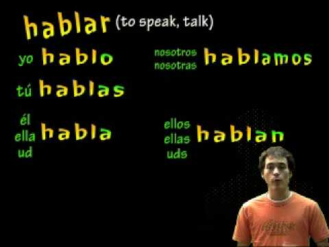 01024 Spanish Lesson - Present Tense - AR verbs: all forms