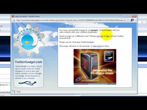 TwitterGadget & OAuth: How it Works