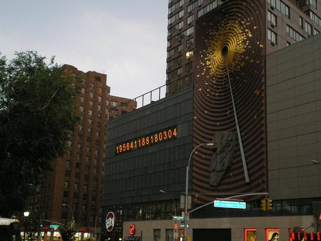 Metronome, a public art installation showing the time in New York City.