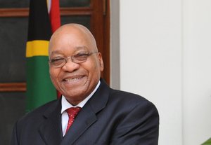 The Prime Minister, Dr. Manmohan Singh meeting the President of the Republic of South Africa, Dr. Jacob Zuma, in New Delhi on June 04, 2010.