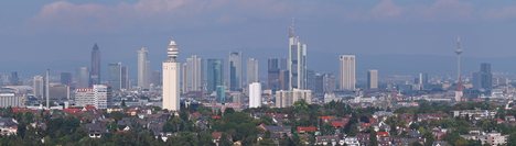 Skyline of Frankfurt, view from south