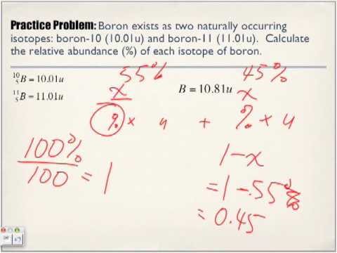 Calculating Isotopic Abundance Example